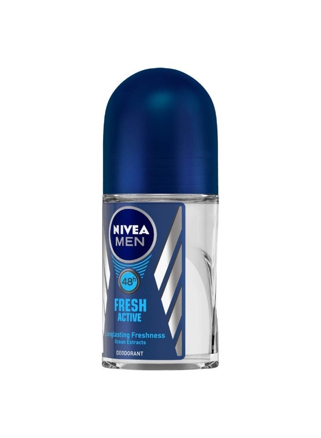 Nivea men  Deo Fresh Active Roll On for Men, 50 ml (Pack of 4) - Image 2
